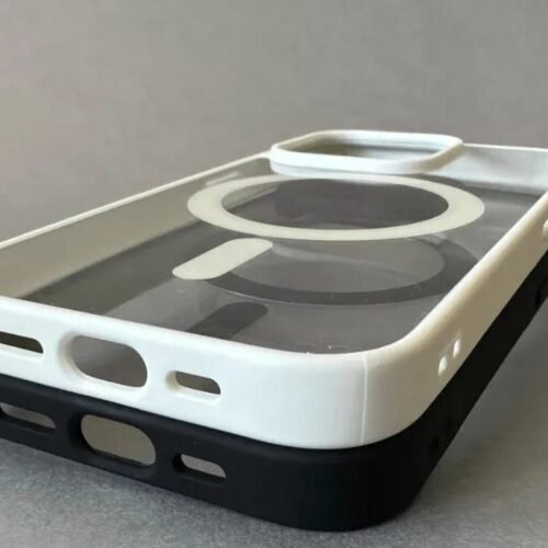 MagSafe futrola za iPhone – prozirna, crna/bela zaštita